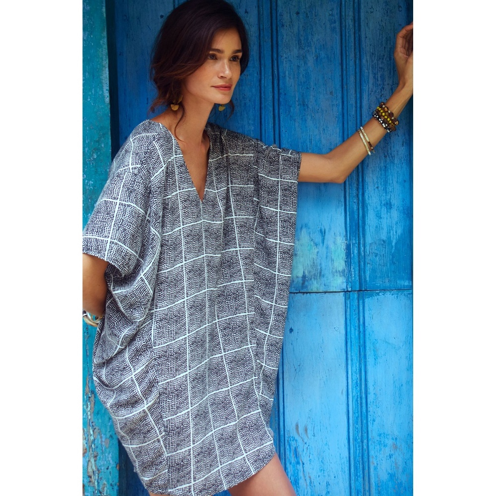 Anthropologie Paned Cocoon Dress